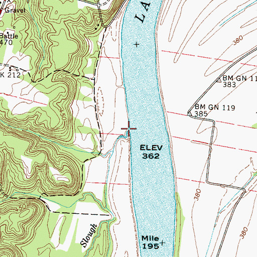 Topographic Map of McDaniel Slough, TN