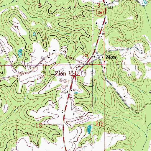 Topographic Map of Zion, AL