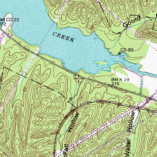 Topographic Map of McFall Hollow, TN