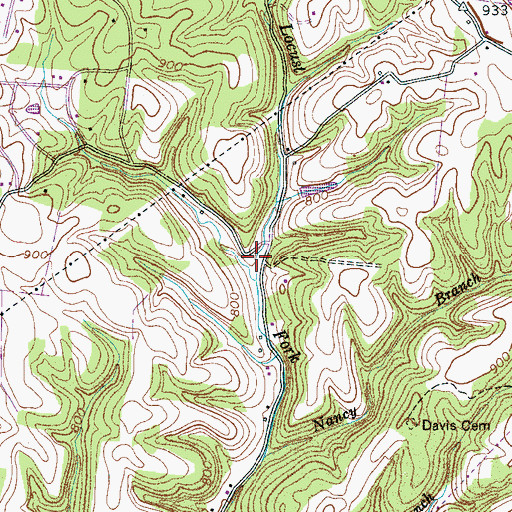 Topographic Map of McFarland School, TN