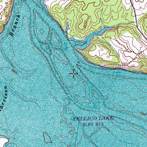 Topographic Map of McGhee Island, TN