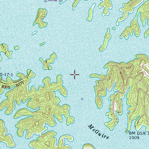 Topographic Map of McGuire Creek, TN