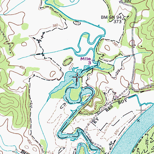 Topographic Map of McKenny Branch, TN