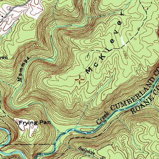 Topographic Map of McKiever Fork, TN