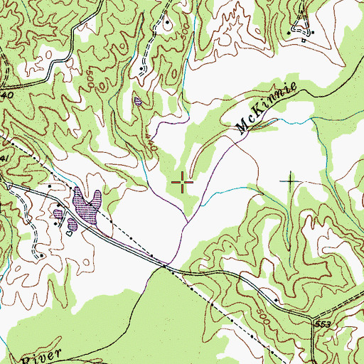 Topographic Map of McKinnie Creek, TN