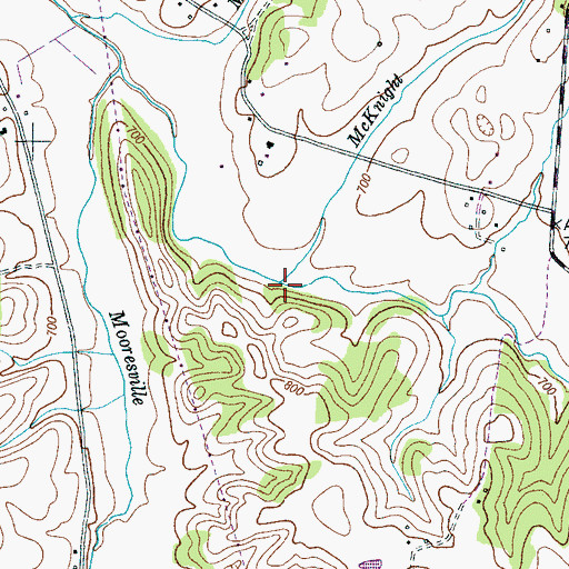 Topographic Map of McKnight Branch, TN