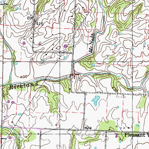 Topographic Map of McNabb Branch, TN
