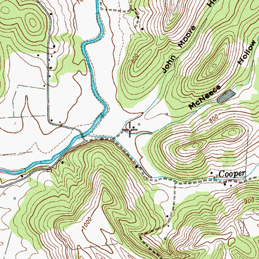 Topographic Map of McNeece Hollow, TN