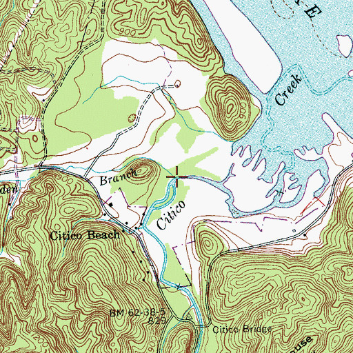 Topographic Map of McSpadden Branch, TN