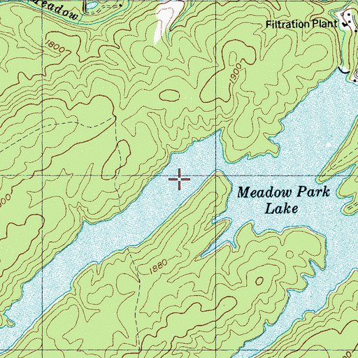 Topographic Map of Meadow Park Lake, TN