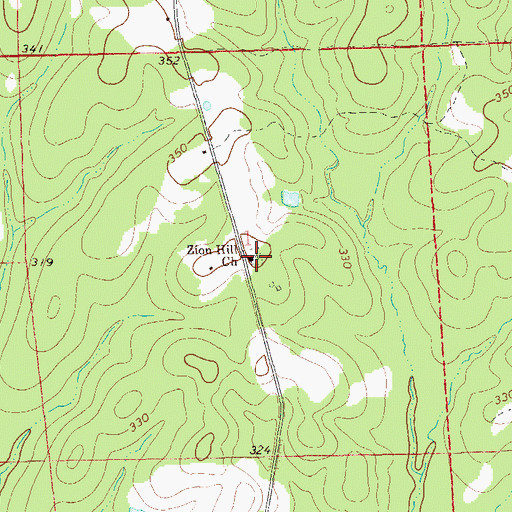 Topographic Map of Zion Hill Church, AL