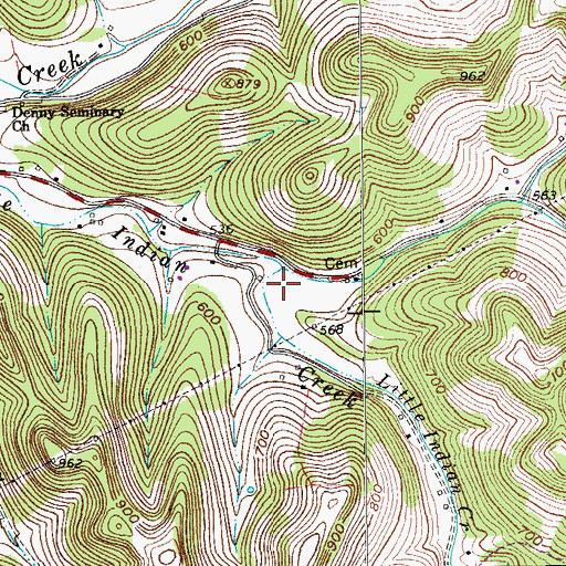 Topographic Map of Medley Hollow, TN