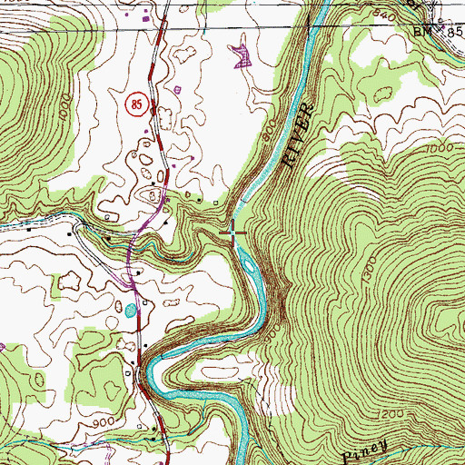Topographic Map of Medlock Hollow, TN