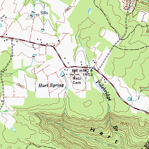 Topographic Map of Metz Cemetery, TN