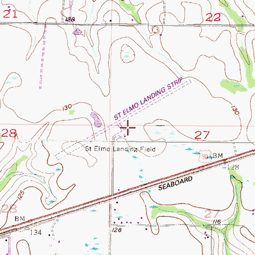Topographic Map of St Elmo Airport, AL