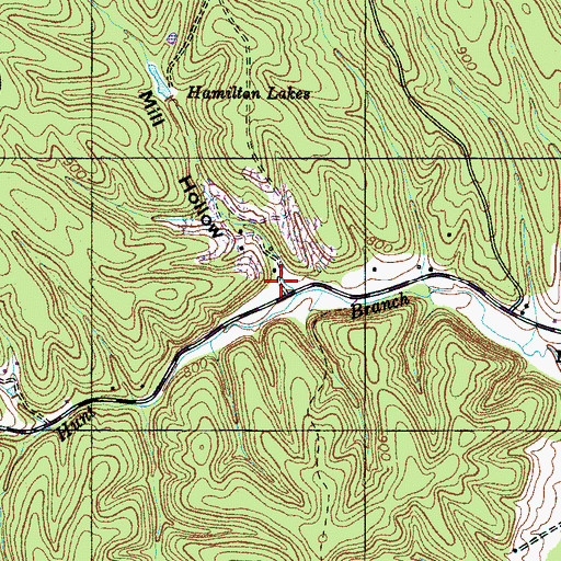 Topographic Map of Mill Hollow, TN