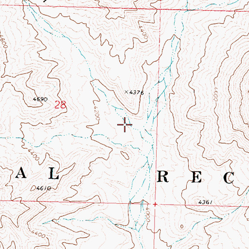 Topographic Map of Twin Creek Canyon, AZ
