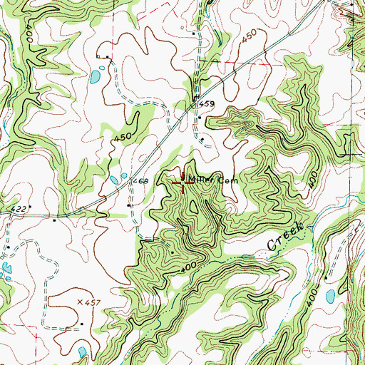 Topographic Map of Miller Cemetery, TN