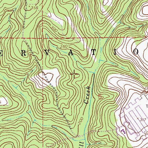 Topographic Map of Hanchey AHP Airport, AL