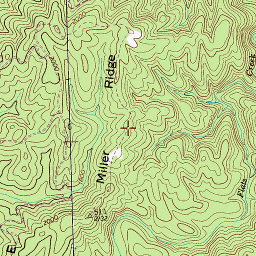 Topographic Map of Miller Ridge, TN