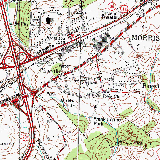 Topographic Map of Miller W Boyd School, TN
