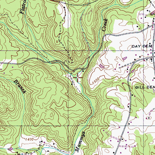 Topographic Map of Millstone Creek, TN