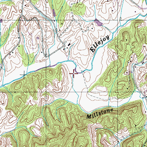 Topographic Map of Millstone Creek, TN