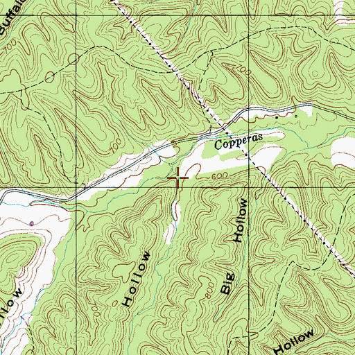 Topographic Map of Millstone Hollow, TN