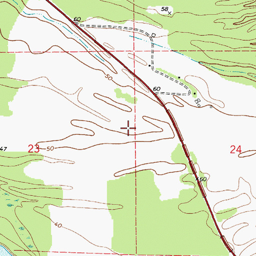 Topographic Map of Bedsole Farm Airport (historical), AL