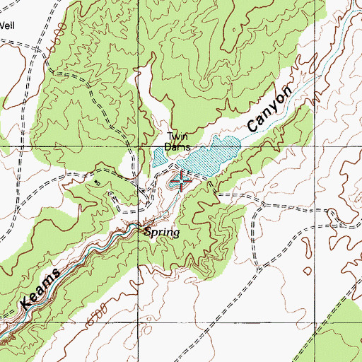 Topographic Map of Twin Dams, AZ