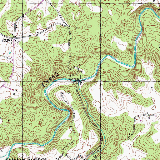 Topographic Map of Monroe Creek, TN