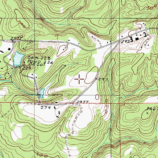 Topographic Map of Boy's Ranch Airport (historical), AL