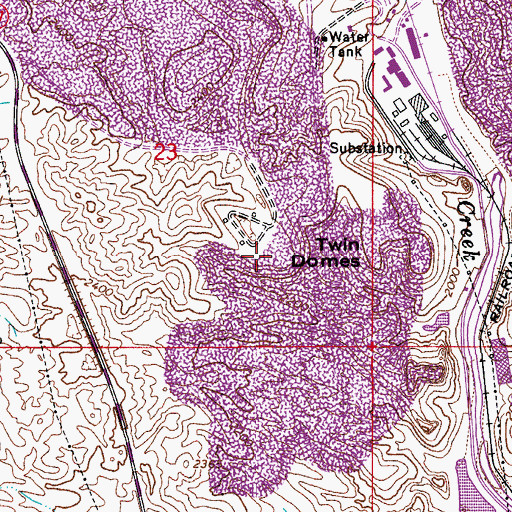 Topographic Map of Twin Domes, AZ