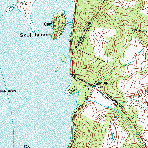 Topographic Map of Moon Curve, TN