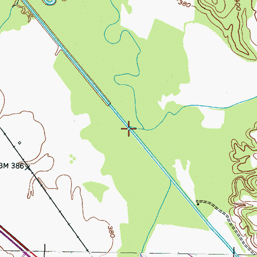 Topographic Map of Moore Branch, TN