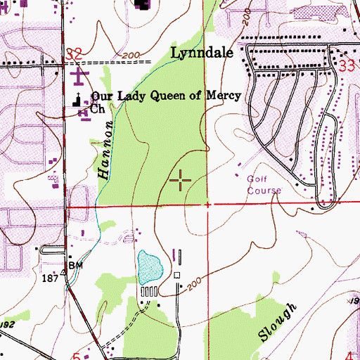 Topographic Map of Baptist Medical Center Airport, AL