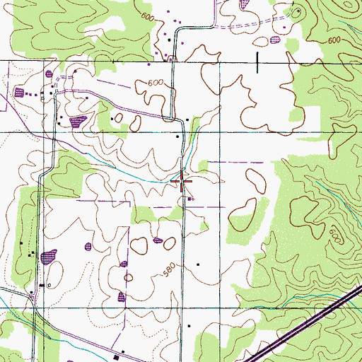 Topographic Map of Moore Chapel School, TN