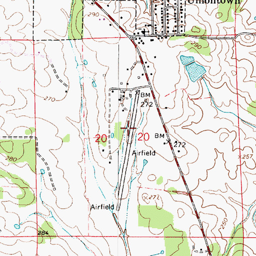 Topographic Map of Uniontown Municipal Airport (historical), AL