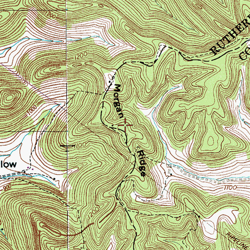 Topographic Map of Morgan Ridge, TN