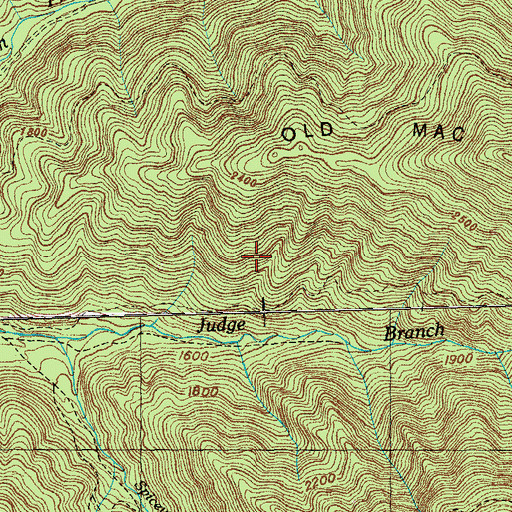 Topographic Map of Morgan State Forest, TN