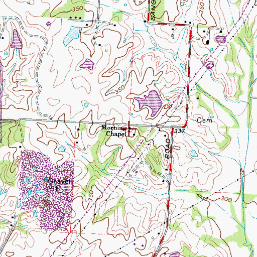 Topographic Map of Morning Chapel, TN