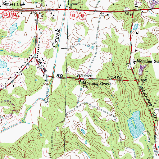 Topographic Map of Morning Grove Church, TN