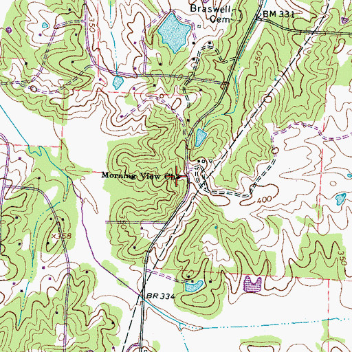 Topographic Map of Morning View Church, TN