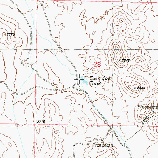 Topographic Map of Twin Joe Tank, AZ