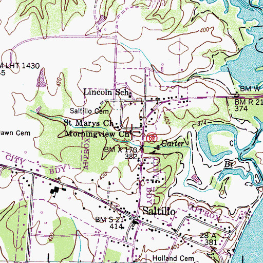 Topographic Map of Morningview Church, TN