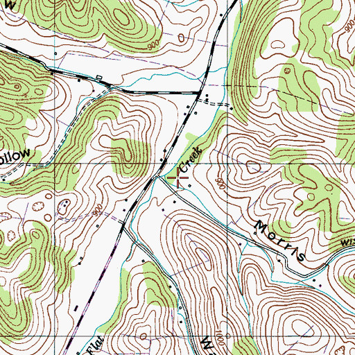 Topographic Map of Morris Hollow, TN