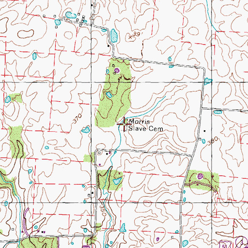 Topographic Map of Morris Slave Cemetery, TN
