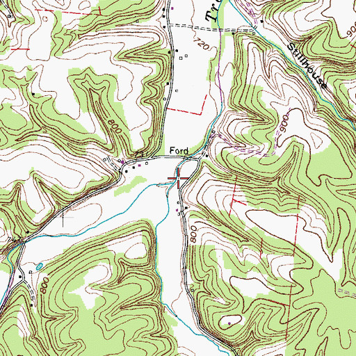 Topographic Map of Morrison Branch, TN