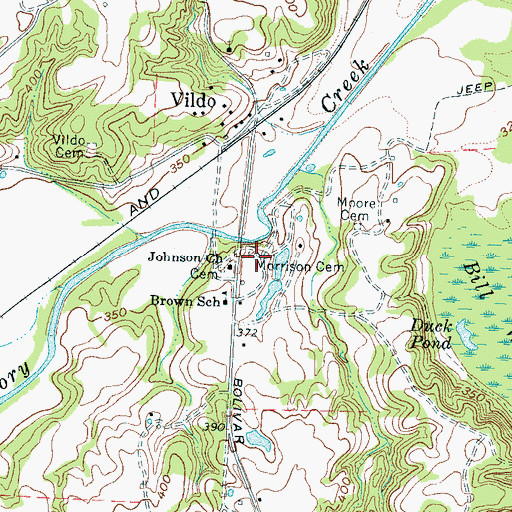 Topographic Map of Morrison Cemetery, TN
