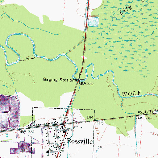Topographic Map of Morrison Creek, TN